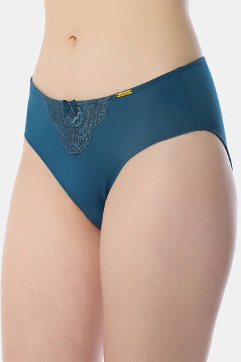 Amante Low Rise Three-Fourth Coverage Bikini Panty - Gebralta Blue — image 4